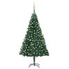 vidaXL Tekojoulukuusi palloilla esivalaistu vihre&auml; 240 cm PVC