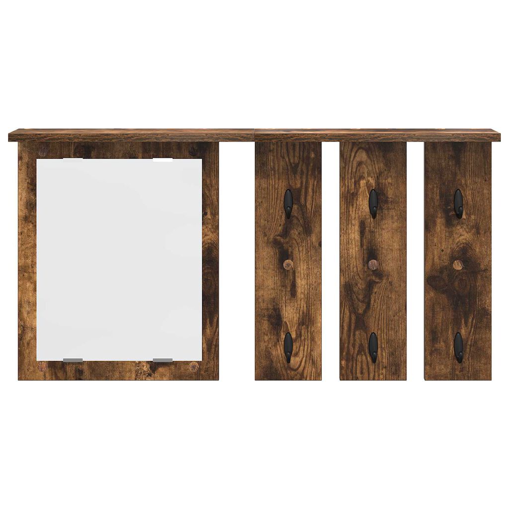 vidaXL Seinälle asennettava takkihylly Savutammi 85 x 10 x 45 cm