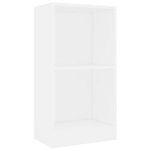 vidaXL kirjahylly valkoinen 40x24x75 cm suunniteltu puu