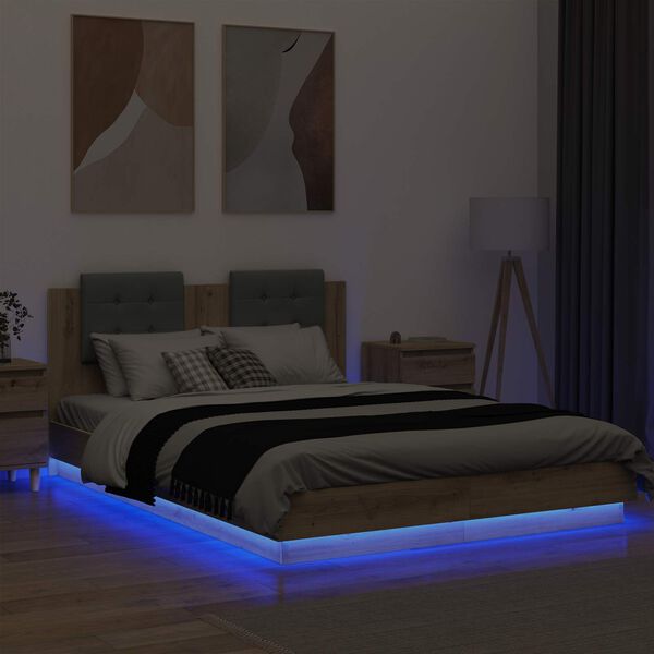 vidaXL S&auml;ngyn runko p&auml;&auml;dyll&auml; Artisan tammi 160 x 200 cm Tekninen puu