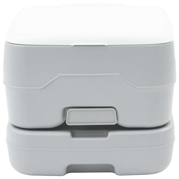 vidaXL Leirint&auml; wc Harmaa ja valkoinen 41,5 x 36,5 x 30 cm Polyeteeni