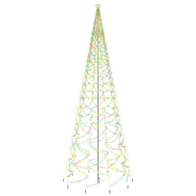 vidaXL Joulukuusi piikillä 3000 moniväristä LED-valoa 800 cm