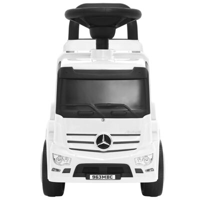 vidaXL Potkuauto Mercedes-Benz kuorma-auto valkoinen