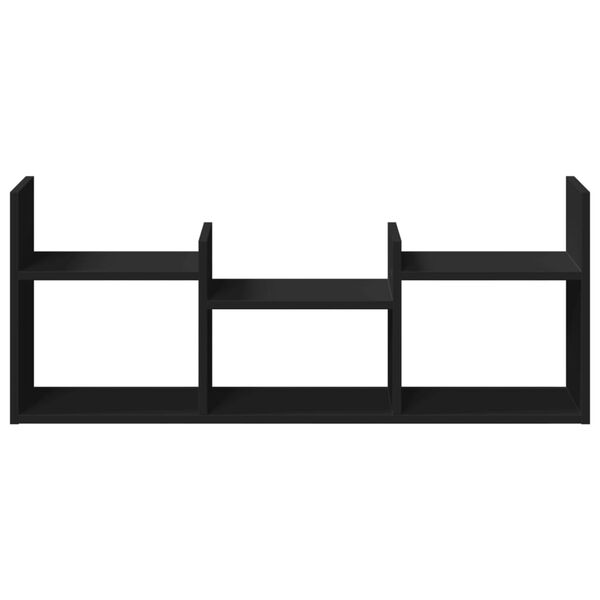 vidaXL Seinäkaappi 100x18x40 cm musta tekninen puu