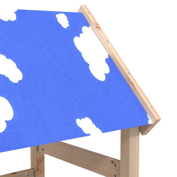 vidaXL Leikkitorni Ruskea 52,5 x 110,5 x 215 cm Massiivinen m&auml;nty