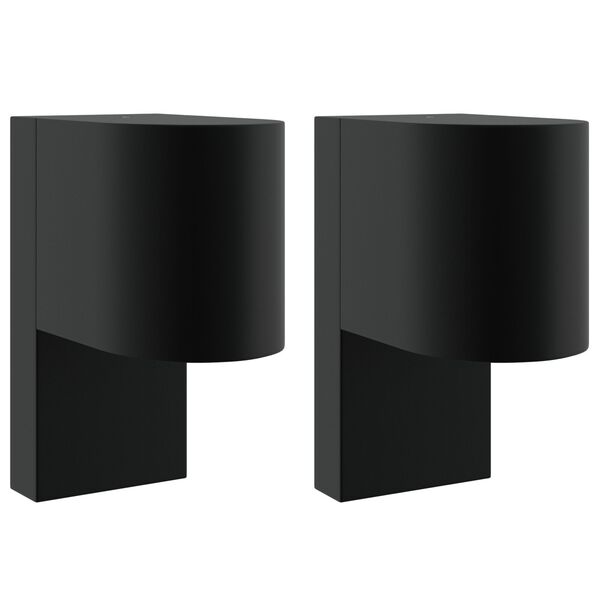 vidaXL Ulkoseinävalot 2 pcs Musta 12 x 7 x 15 cm Ruostumaton teräs