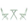 vidaXL Bistrosetti 3 pcs Vihreä Teräs