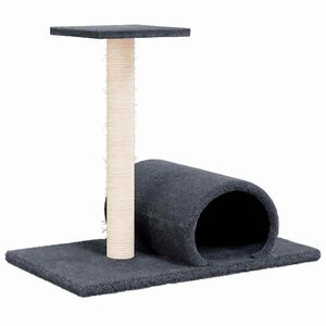 vidaXL Kissan raapimispylv&auml;s tunnelilla tummanharmaa 60x34,5x50 cm