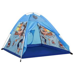 vidaXL Lasten leikkiteltta sininen 120x120x90 cm