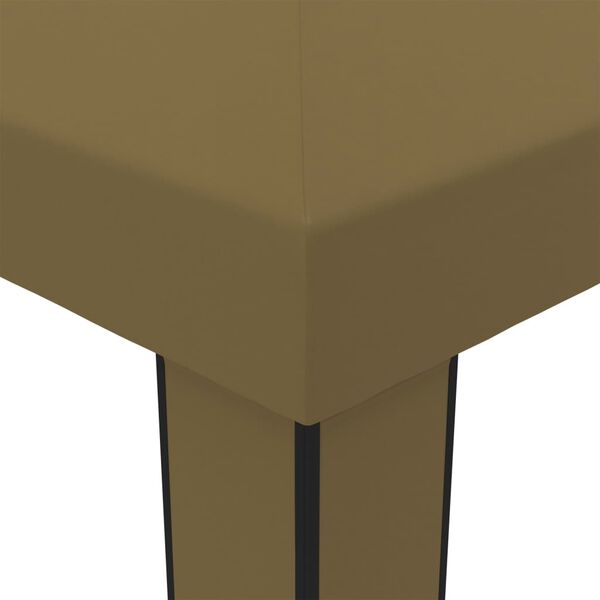 vidaXL Huvimaja kaksoiskatolla 3x6 m ruskeanharmaa 180 g/m²