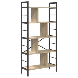 vidaXL Kirjahylly 9 tasoa 75 x 30 x 156 cm Tekninen puu Sonoman tammi