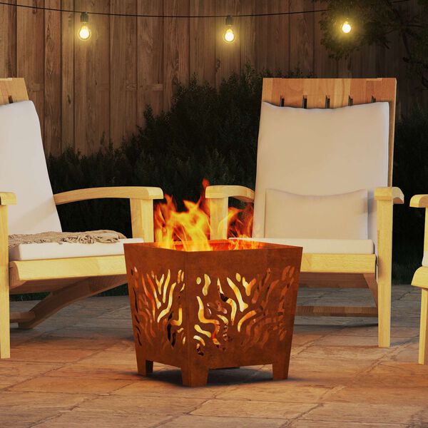 vidaXL Tulisija Ruskea 40 x 40 x 40 cm Ter&auml;s