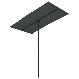 vidaXL Aurinkovarjo alumiinitolpalla 180x110 cm antrasiitti