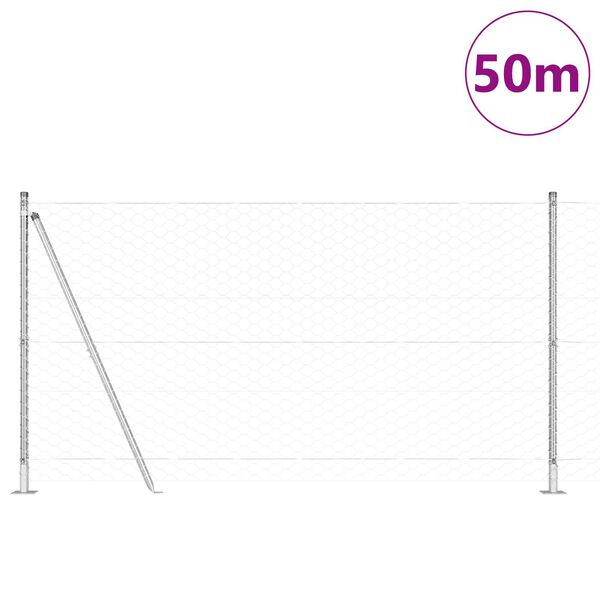 vidaXL Aitalatu Hopea 50 x 1,2 m (50 mm verkko) Ter&auml;s