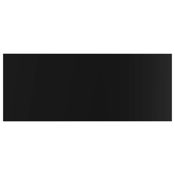 vidaXL Kirjahyllytasot 4 kpl korkeakiilto musta 100x40x1,5cm lastulevy