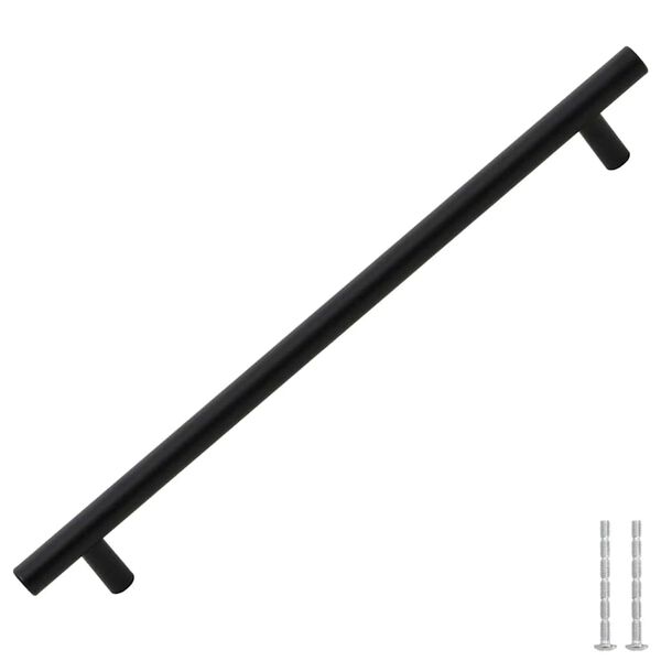 vidaXL Kaapin kahvat 5 kpl musta 224 mm ruostumaton teräs