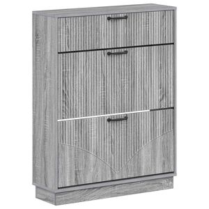 vidaXL Kenk&auml;kaappi HOORN 78 x 24 x 100 cm Tekninen puu Harmaa Sonoma
