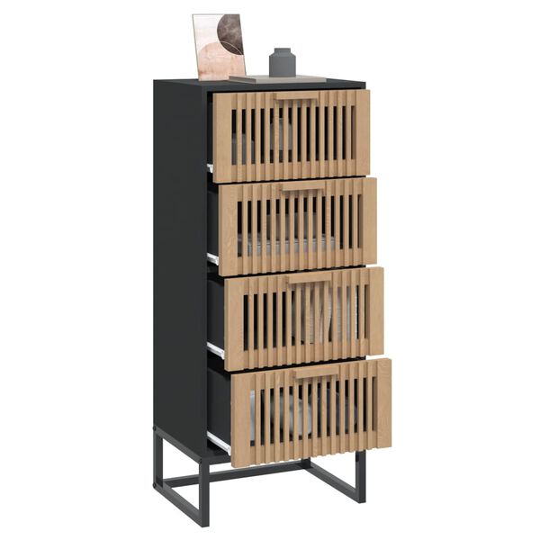 vidaXL Kaappi musta 40x30x95 cm tekninen puu