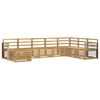 vidaXL Ulkosohvakokoelma 8 pcs valkoinen 306 x 187,5 x 73 cm