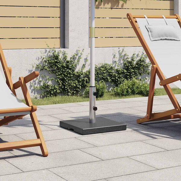 vidaXL Aurinkovarjon jalka graniitti 20 kg neli&ouml; musta