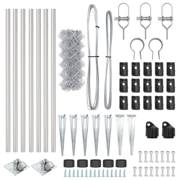 vidaXL Aitalatu Hopea 10 x 0,8 m (40 x 40 mm verkko) Teräs