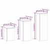 vidaXL Kasviteline 3 pcs Hopea Ruostumaton teräs