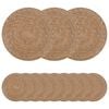 vidaXL Merihein&auml; lautasliinat 12 pcs Luonnollinen &Oslash; 30 cm