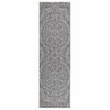 vidaXL Ulkomatto Flatweave 80x250 cm sininen kuvio