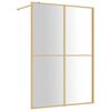 vidaXL Walk-in suihkun sein&auml;ke kirkas ESG-lasi kulta 140x195 cm