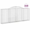 vidaXL Kaarevat kivikorit 20 kpl 300x30x120/140 cm galvanoitu rauta
