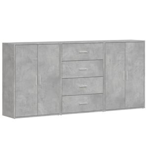 vidaXL Senkit 3 kpl betoninharmaa 60x31x84 cm tekninen puu