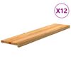 vidaXL Askelmat 12 kpl vaaleanruskea 120x30x2 cm t&auml;ysi tammi