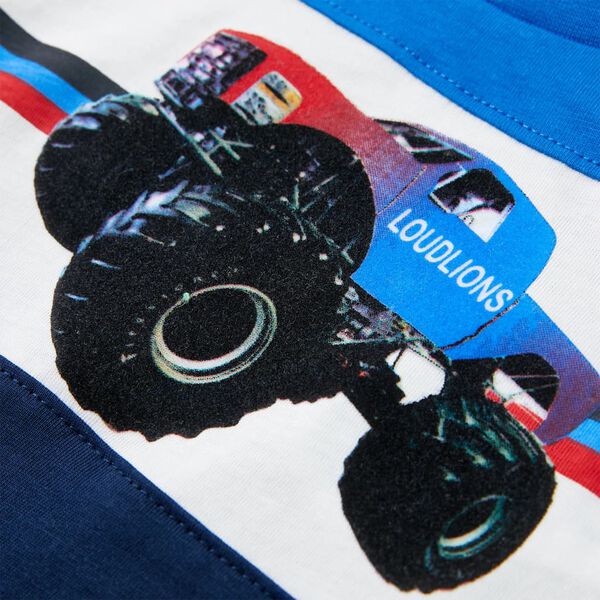 Lasten T-paita sininen ja laivastonsininen 92