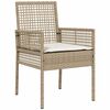 vidaXL Puutarhan Bistro Set 3 pcs Beige polyrottinki