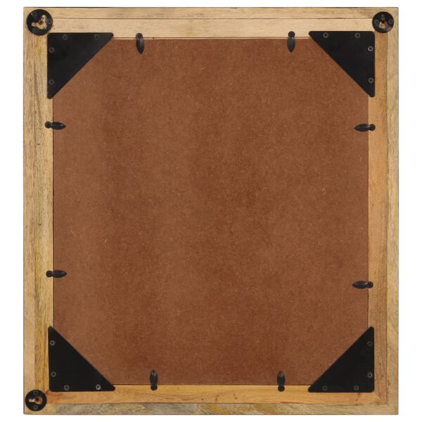 vidaXL Kylpyhuoneen peili 55x1x60 cm lasi ja t&auml;ysi mangopuu