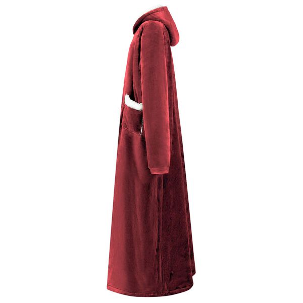 vidaXL Viltti-huppari Bordeaux punainen M Fleece ja flanelli