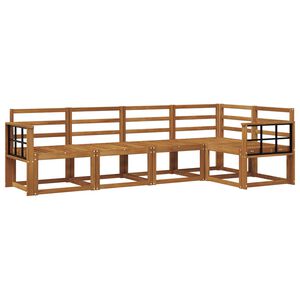 vidaXL Ulkosohvakokoelma 5 pcs Luonnollinen