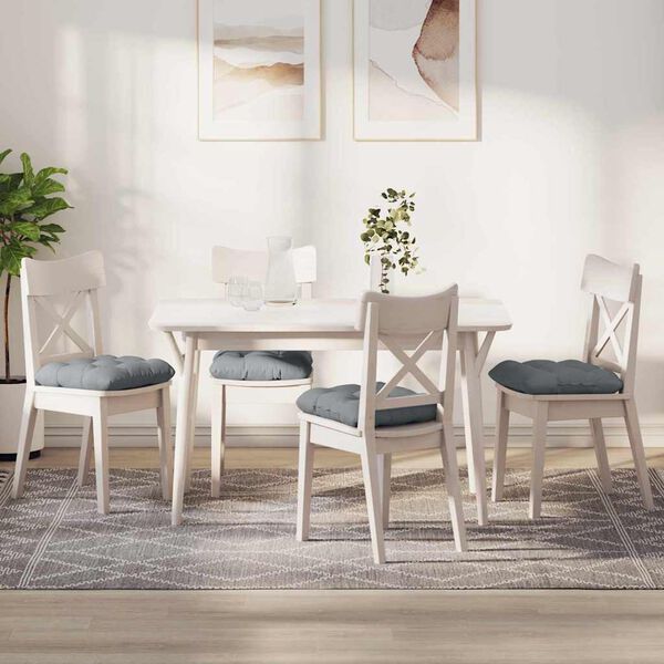 vidaXL Istuintyynyt 4 pcs Vaaleanharmaa 45 x 45 x 12 cm kangas