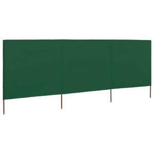 vidaXL Tuulensuojakangas 3 paneelilla 400 x 120 cm vihre&auml;