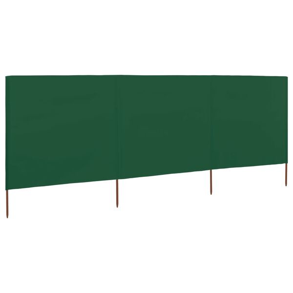 vidaXL Tuulensuojakangas 3 paneelilla 400 x 120 cm vihreä