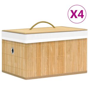 vidaXL S&auml;ilytyslaatikot bambu 4 kpl