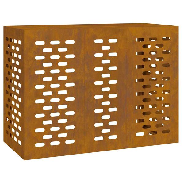 vidaXL Ilmastointilaitteen suoja Ruosteinen 110 x 50 x 80 cm