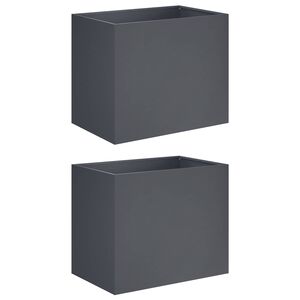 vidaXL Puutarha ruukku 2 kpl Antrasiitti 60 x 40 x 50 cm