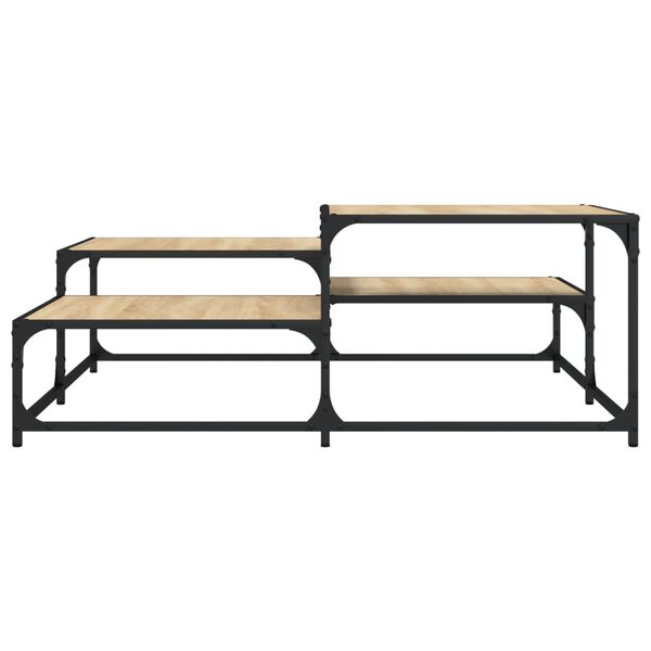 vidaXL Sohvapöytä Sonoma-tammi 107x107x40 cm tekninen puu