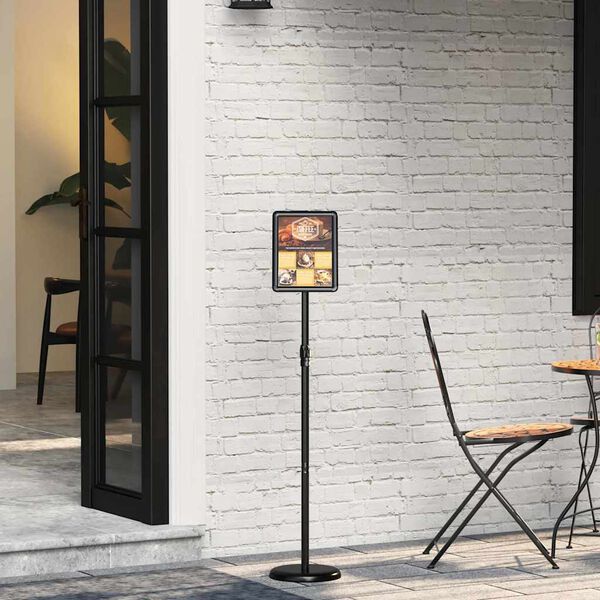 vidaXL Messun&auml;yt&ouml;t Musta 25 x 25 x 125 cm Alumiini