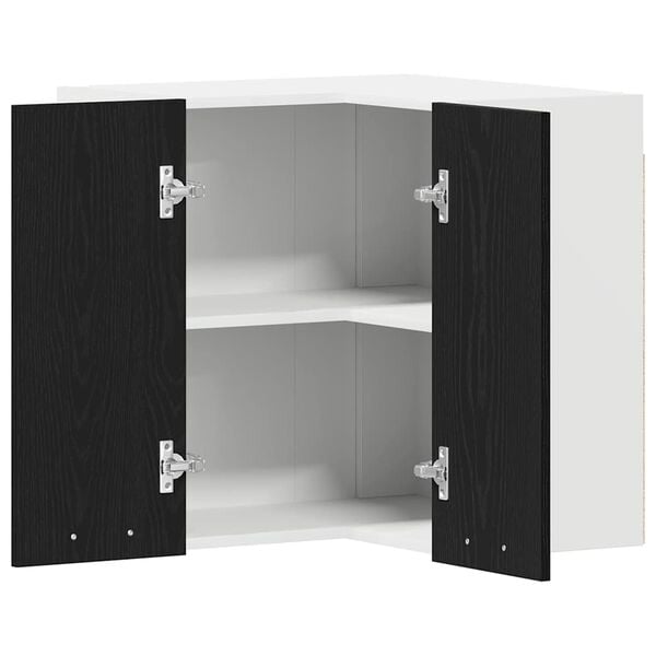 vidaXL Henkarikaappi Lyon Musta tammi. 57 x 57 x 60 cm Tekninen puu