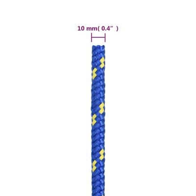 vidaXL Veneköysi sininen 10 mm 100 m polypropeeni