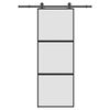vidaXL liukuovi laitteistosarjalla 76x205 cm karkaistu lasi alumiini