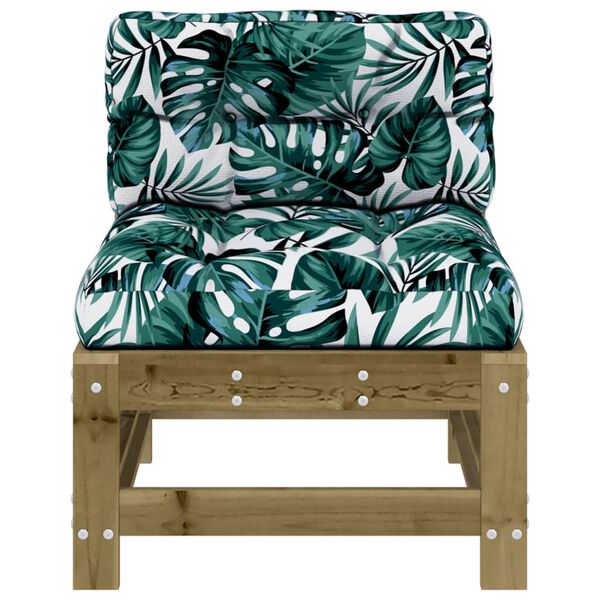 vidaXL Keskisohva tyynyillä kyllästetty mänty