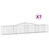 vidaXL Kaarevat kivikorit 7 kpl 400x50x60/80 cm galvanoitu rauta
